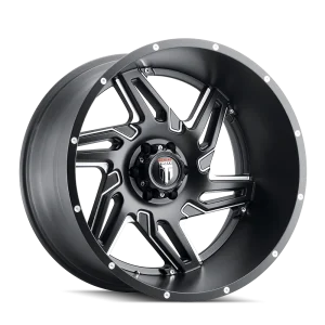 American Truxx – SPURS – Black – 22″x12″ -44mm – Summer Wheels – AT186-22273M-44